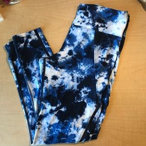 Blue Tie-Dye Leggings